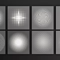 Abstract Optical Illusion Patterns Black And White Geometric Designs With Dot And Wave Textures 3d model