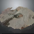 Colorful 3D Terrain Model With Diverse Surface Textures And Mountainous Regions