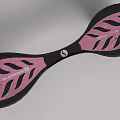 Pink and Black Waveboard with Leaf Pattern and LED Lights