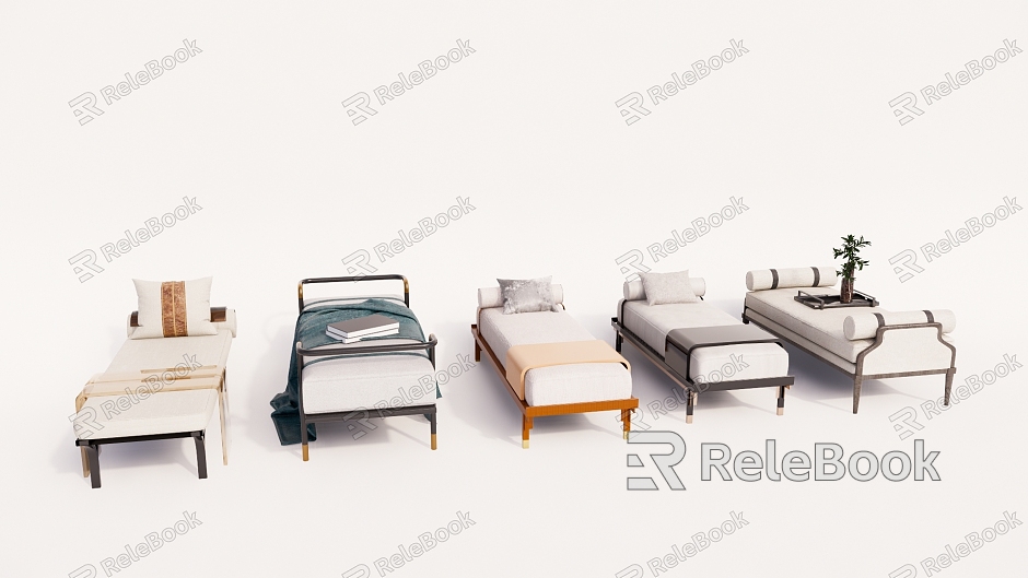 New Chinese Style Sofa Stool model