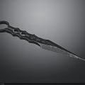 Sharp Tactical Dagger With Ring Handle And Hollow Carved Blade Design