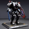 Smart Machine Pacific Rim Robot Model With Sword And Metal Base 3d model