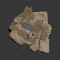 Stone Structure Design With Large Stone Blocks Stacked Walls Wooden Door Frame And Ladder