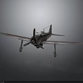 Vintage Gray Aircraft Model on Dark Background with Propeller Wings and Cockpit for Space Aviation