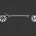 Electric Skateboard Sports Equipment With Large Wheels Silver Deck And Reflective Surface For Smooth Riding