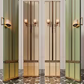 CCD modern hotel screen partition combination 3d model