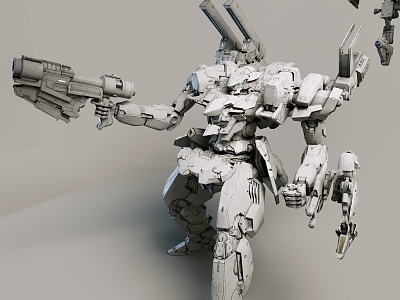 Trendy Play Robot Armored Mech Armored Core Game Character Game Character Movie Character Toy Decoration Toy 3d model