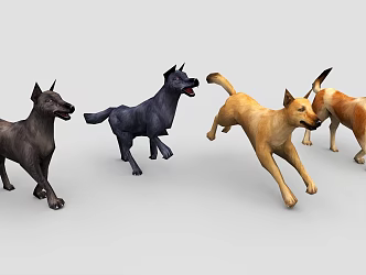 Game Role Dog Animal 3d model