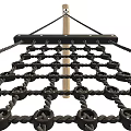 Sturdy Rope Woven Hammock With Wooden Pole And Outdoor Comfortable Design