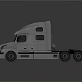 White Volvo Semi Truck With High Cab Design Multiple Windows And Dual Rear Wheels