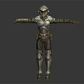 Futuristic Sci Fi Warrior Character In Full Body Armored Suit With Helmet And Detailed Design