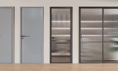 Modern door combination 3d model