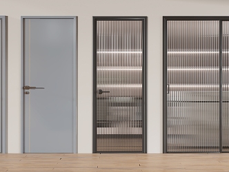 Modern door combination 3d model