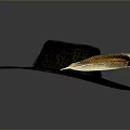 Vintage Rustic Hat With Feather Decoration And Leather Band Design