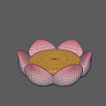 Lotus Shaped Decorative Item With Pink Petals And Yellow Center