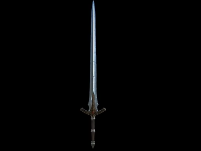 Classic Historical Sword With Metallic Sharp Blade And Ornate Hilt Design 3d model