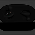 Modern Black True Wireless Earbuds With Open Charging Case And Sleek Design 3d model