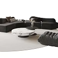 Modern Sofa Coffee Table Combination Coffee Table Lazy Sofa Alien Sofa 3d model