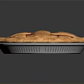 Fresh Berry Pie With Lattice Crust And Purple Filling In Metal Pan