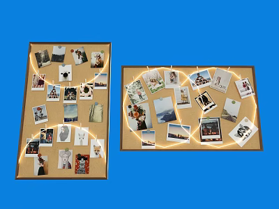 Wall Stickboard Photo Wall Photo Record Wall 3d model