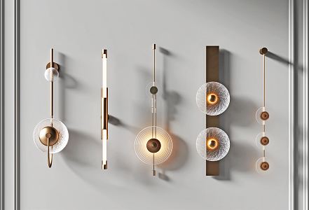 Modern wall lamp wall lamp combination 3d model