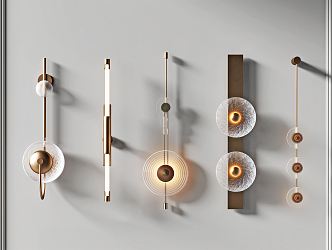 Modern wall lamp wall lamp combination 3d model