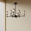 Modern Simple Chandelier Nordic Style Chandelier Mediterranean Style Chandelier Study Lamp Combination Dining Room Lamp Glass Ceiling Combination 3d model