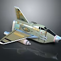 Detailed Military Fighter Jet Model With Camouflage Paint Wing Structure And Engine Details