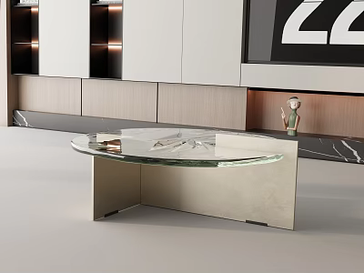 Modern Living Room Sofa and Coffee Table Set with Glass Top and Metal Frame 3d model