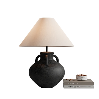 Quiet Table Lamp Pottery Pot Table Lamp 3d model