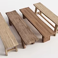 Simple Design Wooden Public Bench Style Chairs with Natural Wood Tones for Public Spaces