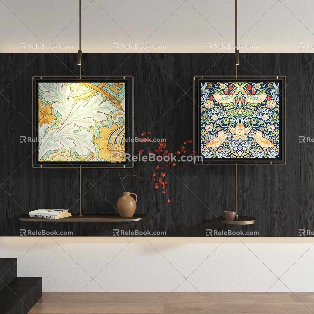 New Chinese Decorative Painting 3d model