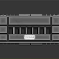 Modern Metallic Equipment With Blue Accents And Sleek Structure Arranged In Row