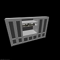 Technology Exhibition Hall Display Cabinet With White Carved Design And Open Shelf For Exhibits