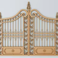 Ornate Wrought Iron Entry Gates With Various Scrollwork Designs And Gold Black Finishes