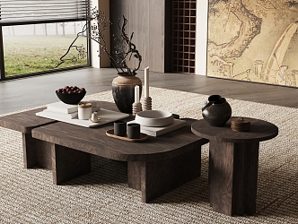 New Chinese Song Style Coffee Table 3d model