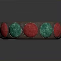 Handcrafted Copper Bracelet With Red And Green Circular Decorations For Daily Use