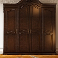 European-style Wardrobe Carpet Combination French Wardrobe Finished Wardrobe Decorative Cabinet 3d model