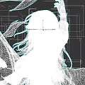 Anime Game Character With White Long Hair Red Eyes Red Outfit And Floating Pink Ribbons