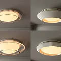 Modern Ceiling Light Designs With Transparent Shade White Base And Soft Warm Glow 3d model