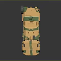 Camouflaged Armored Military Utility Vehicle With Roof Mounted Equipment And Heavy Duty Tires