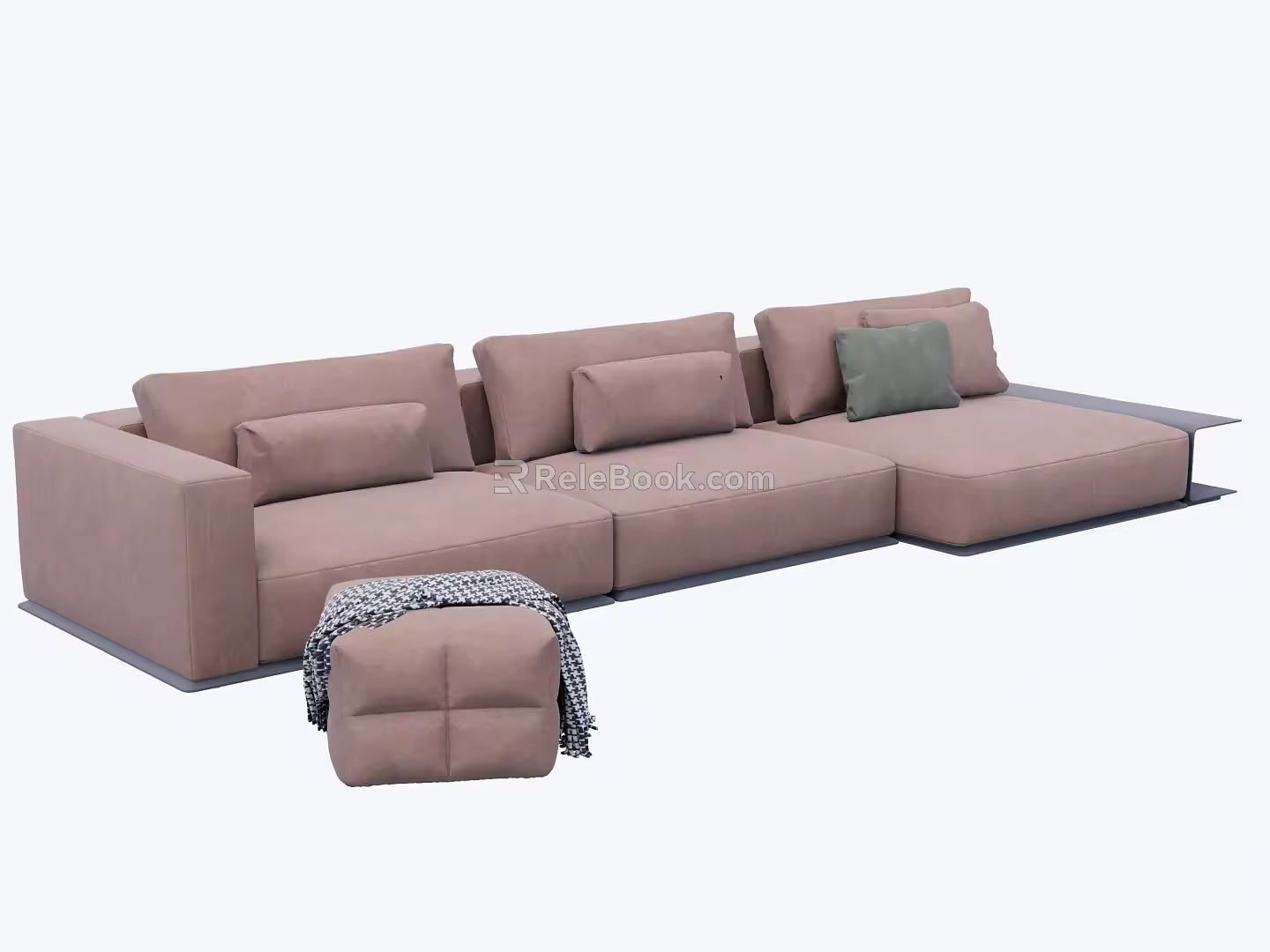 Modern minimalist multiplayer sofa 3d model