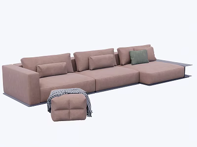 Modern minimalist multiplayer sofa 3d model