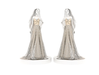 Modern Wedding Dress 3d model