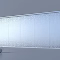 Modern White Wall Panel With Perforated Pattern And Decorative Sphere For Interior 3d model
