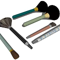 Perfume Cosmetics Makeup Brushes Set With Soft Bristles And Colorful Decorative Handles Design