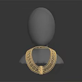 Gold Geometric Pattern Ring Fashion Clothing Accessory With Transparent Base