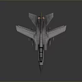 Sleek Gray Aerospace Spacecraft With Yellow Tail Fin And Aerodynamic Wing Structure