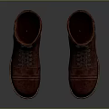 Brown Leather Ankle Boots With Lace Up Design And Vintage Fashion Style