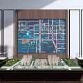 Modern sand table sales sand table location map 3d model